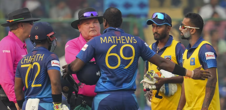 Angelo Mathews becomes the 1st cricketer to be dismissed via a 'timed out'